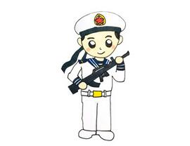 海軍軍人簡筆怎么畫？