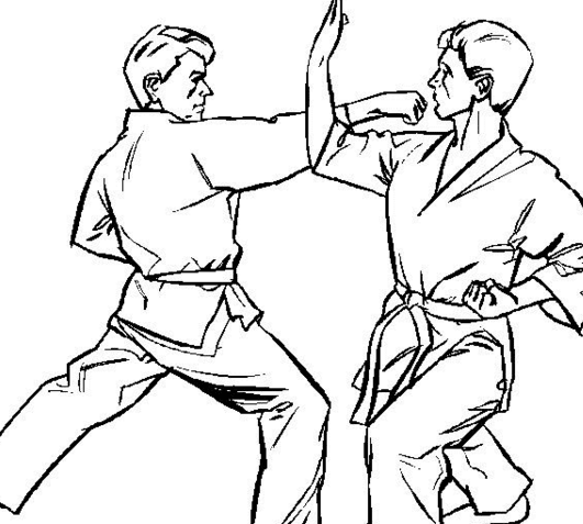 練武術(shù)的人簡筆