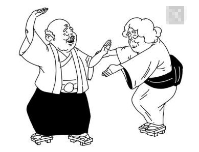 一對老夫妻簡筆