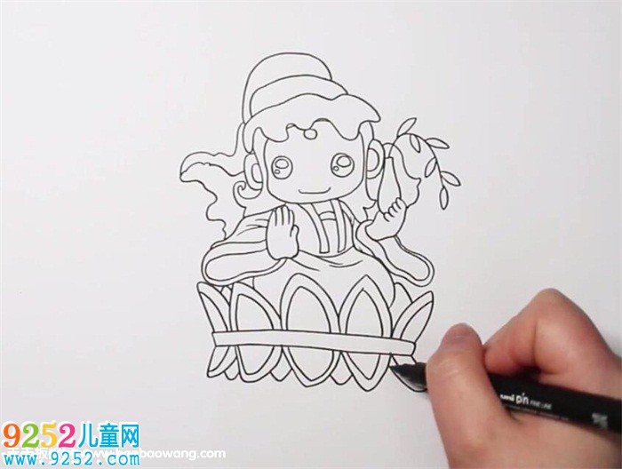 西游記觀音菩薩<a href=http://www.inspiredelm.com/jianbihua/ target=_blank class=infotextkey>簡筆畫</a>