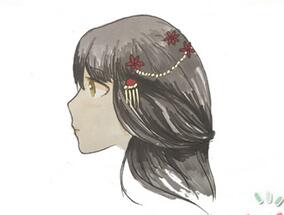 古風(fēng)女子側(cè)顏簡(jiǎn)筆畫