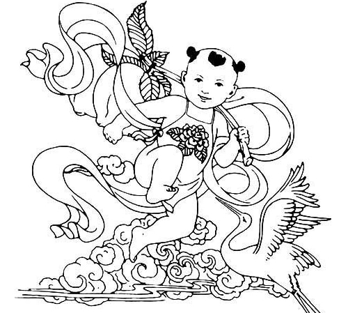 春節(jié)拜年人物簡筆