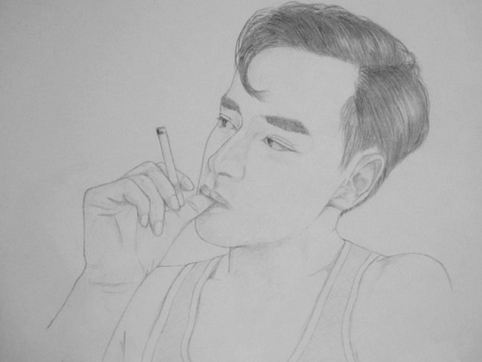 張國榮簡筆畫，哥哥簡筆畫