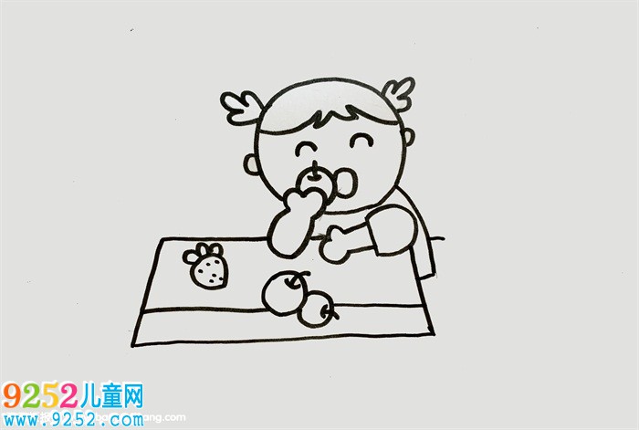 吃瓜果的人怎么畫