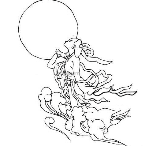中秋節(jié)嫦娥人物簡(jiǎn)筆