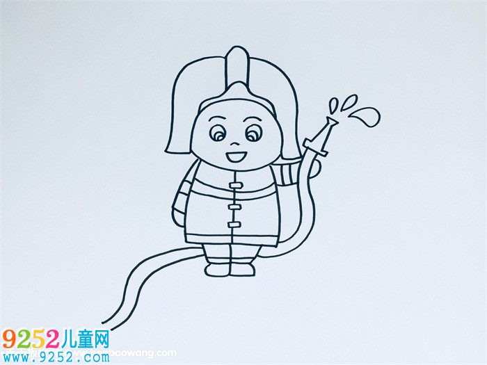 簡(jiǎn)單的消防員怎么畫