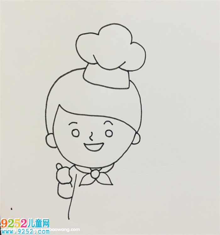 可愛(ài)的廚師怎么畫(huà)