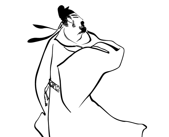 愛國詩人屈原<a href=http://www.inspiredelm.com/jianbihua/ target=_blank class=infotextkey>簡筆畫</a>圖片