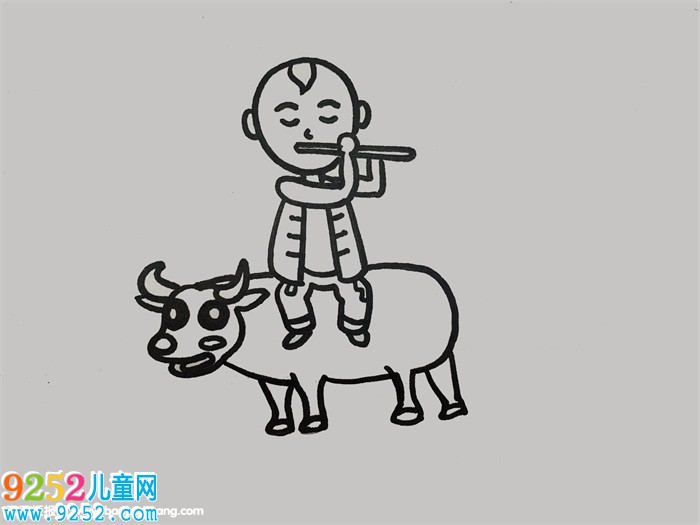 王二小放牛怎么畫
