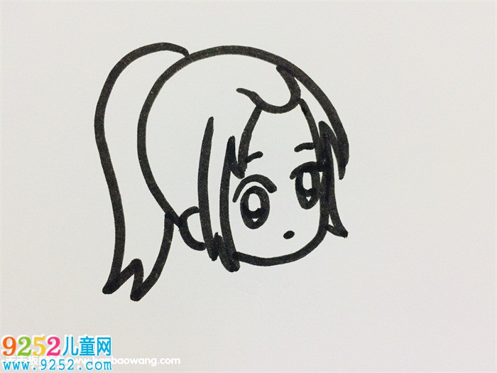 馬尾女生側(cè)面<a href=http://www.inspiredelm.com/jianbihua/ target=_blank class=infotextkey>簡筆畫</a>