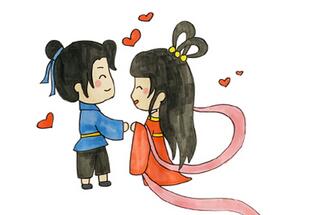 牛郎織女相會(huì)簡(jiǎn)筆畫
