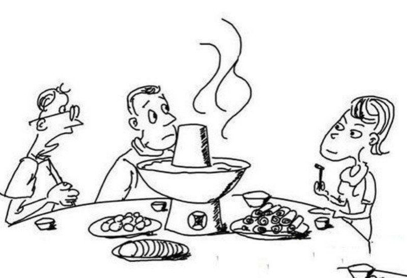 吃火鍋簡(jiǎn)筆畫