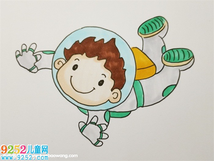 兒童宇航員<a href=http://www.inspiredelm.com/jianbihua/ target=_blank class=infotextkey>簡筆畫</a>步驟