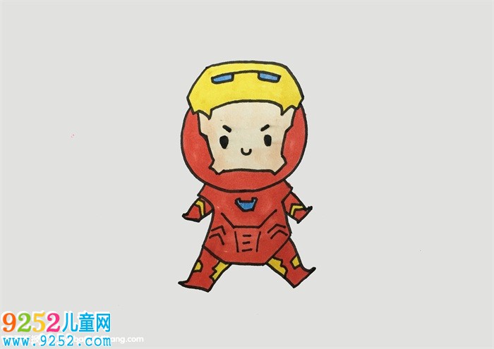 畫鋼鐵俠的步驟全身畫
