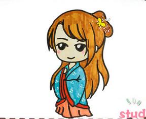 q版漢服人物簡筆畫