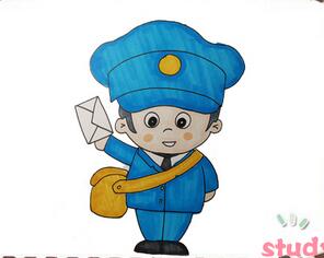 郵遞員簡(jiǎn)筆畫