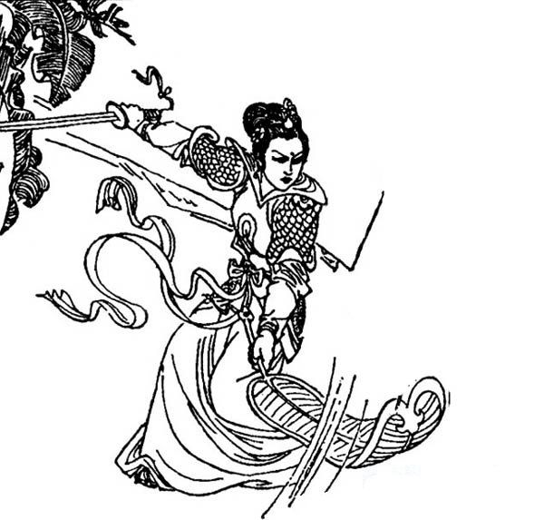 西游記鐵扇公主簡筆畫