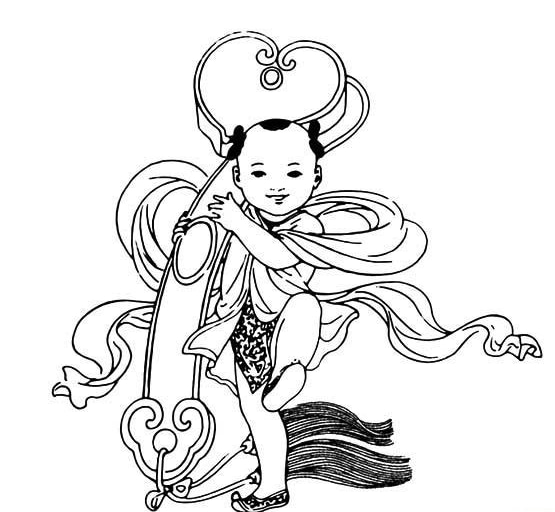 春節(jié)拜年人物簡筆