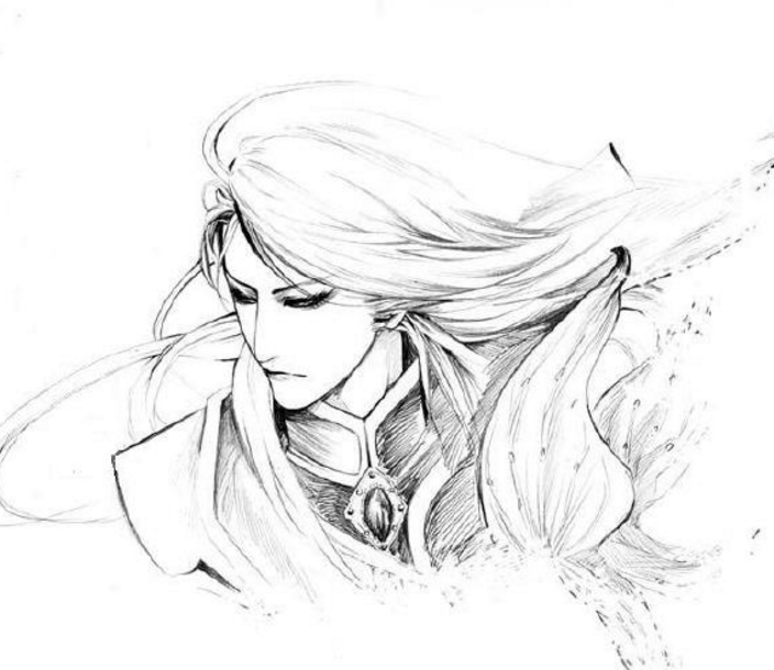 古風(fēng)人物簡筆畫，風(fēng)流的男子