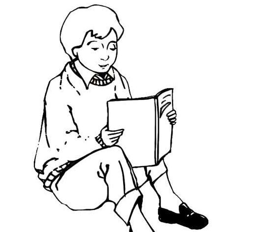 看書(shū)的人簡(jiǎn)筆