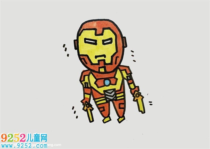 鋼鐵俠的簡單又帥的畫