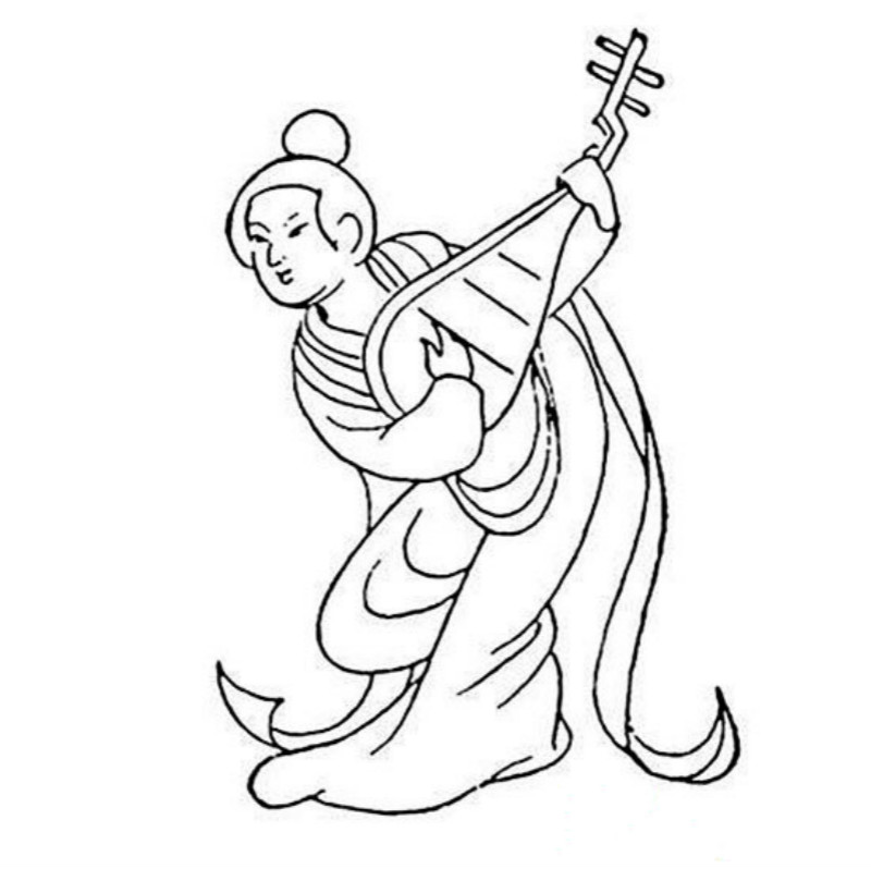 四大美女之王昭君簡筆畫