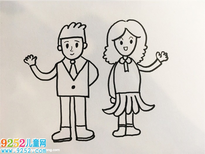 爸爸媽媽怎么畫(huà)