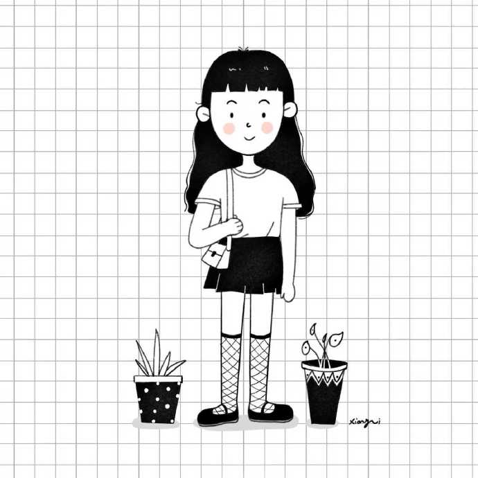 女孩簡(jiǎn)筆畫簡(jiǎn)單又漂亮，一組可愛的小姐姐