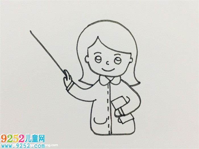 長發(fā)老師<a href=http://www.inspiredelm.com/jianbihua/ target=_blank class=infotextkey>簡筆畫</a>怎么畫