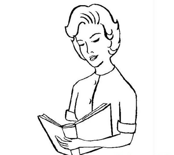 女性老師簡(jiǎn)筆