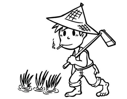 農民人物簡筆