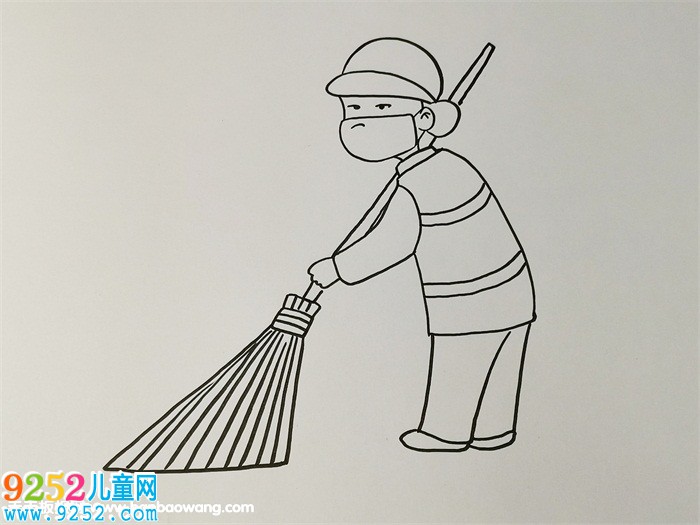 環(huán)衛(wèi)工人<a href=http://www.inspiredelm.com/jianbihua/ target=_blank class=infotextkey>簡筆畫</a>有顏色