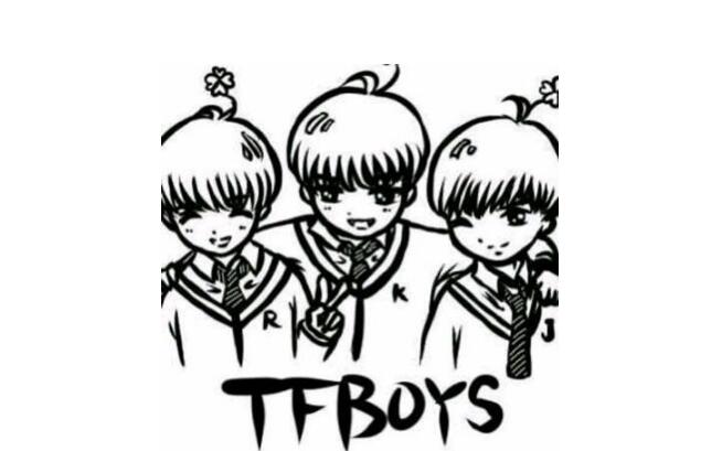 簡筆畫tfboys三兄弟人物簡筆畫