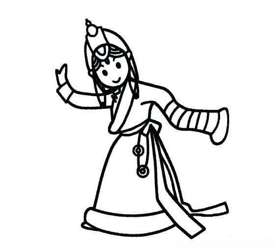少數(shù)民族簡筆畫
