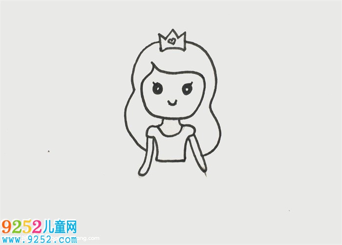 畫一個(gè)簡(jiǎn)單漂亮的公主