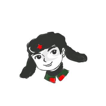 Q版的雷鋒叔叔怎么畫