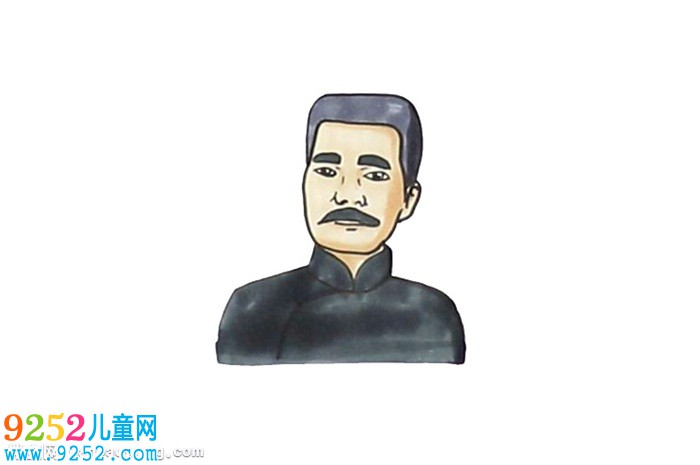 魯迅先生頭像<a href=http://www.inspiredelm.com/jianbihua/ target=_blank class=infotextkey>簡(jiǎn)筆畫(huà)</a>