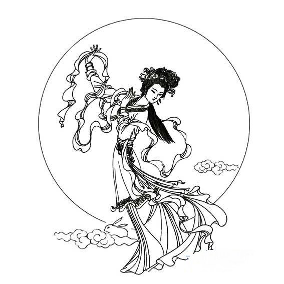 中秋節(jié)嫦娥簡筆畫