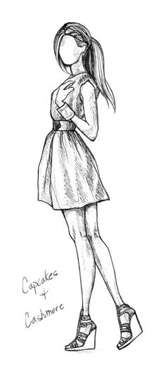 亭亭少女簡筆畫