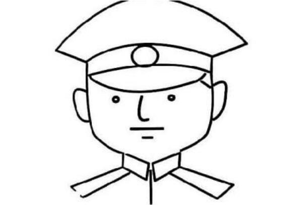 人民警察簡筆畫