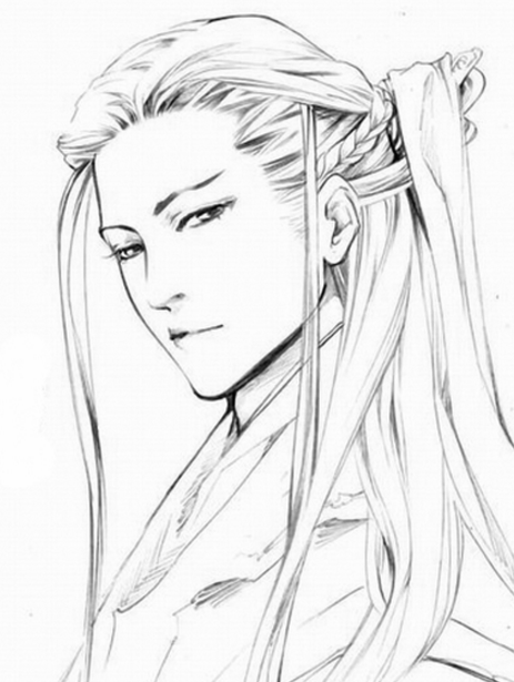古風(fēng)人物簡(jiǎn)筆畫，微笑的男子