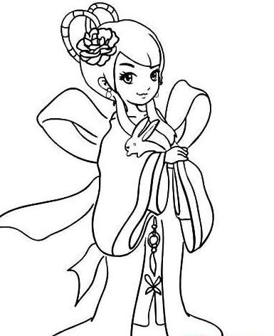 嫦娥仙子簡(jiǎn)筆畫(huà)