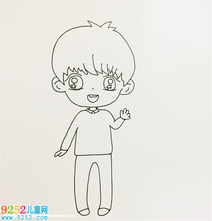 q版王源<a href=http://www.inspiredelm.com/jianbihua/ target=_blank class=infotextkey>簡(jiǎn)筆畫(huà)</a>教程