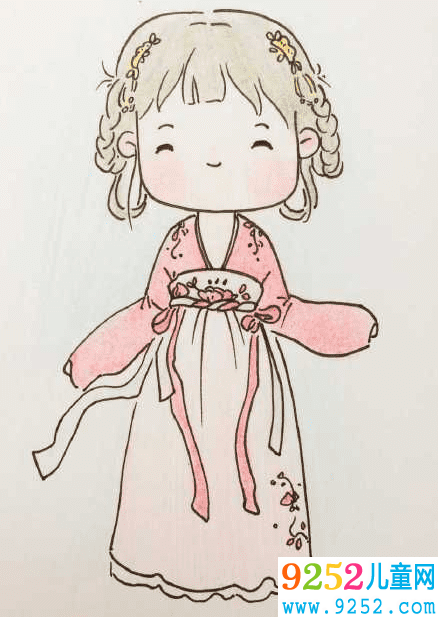 漢服小姑娘Q版簡(jiǎn)筆