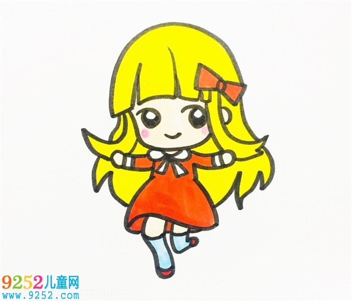 長(zhǎng)發(fā)女孩<a href=http://www.inspiredelm.com/jianbihua/ target=_blank class=infotextkey>簡(jiǎn)筆畫</a>步驟