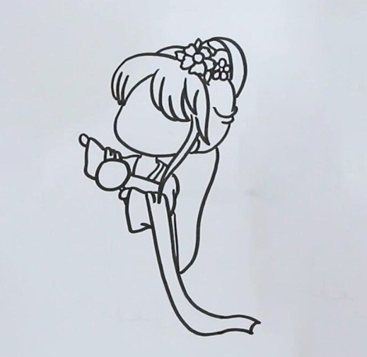 古裝少女簡(jiǎn)筆步驟