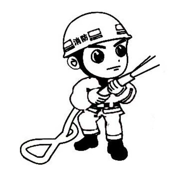 小小消防員簡筆畫