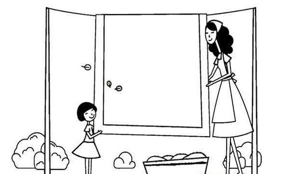 我?guī)蛬寢屪黾覄?wù)簡(jiǎn)筆畫圖片_我?guī)蛬寢屪黾覄?wù)兒童繪畫圖集