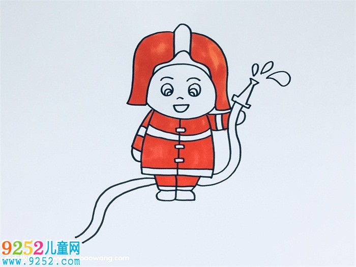 簡(jiǎn)單的消防員怎么畫