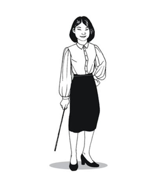 教師節(jié)簡(jiǎn)筆畫，優(yōu)雅的女老師簡(jiǎn)筆畫
